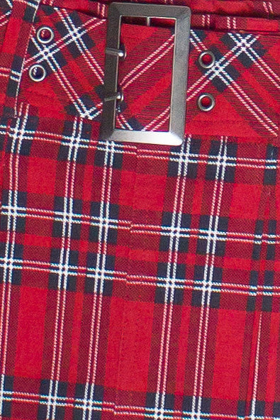 Low Rise Belted Mini Skort