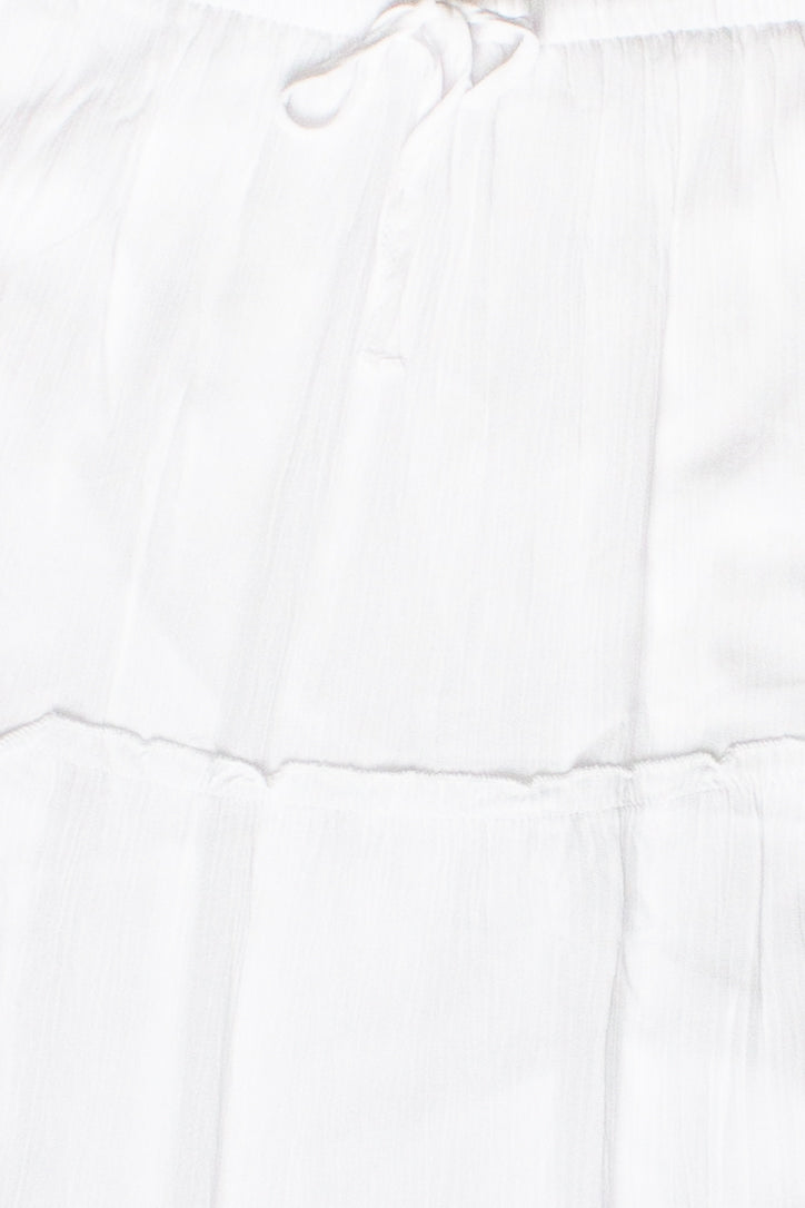 Ruffle Trim Tiered Maxi Skirt