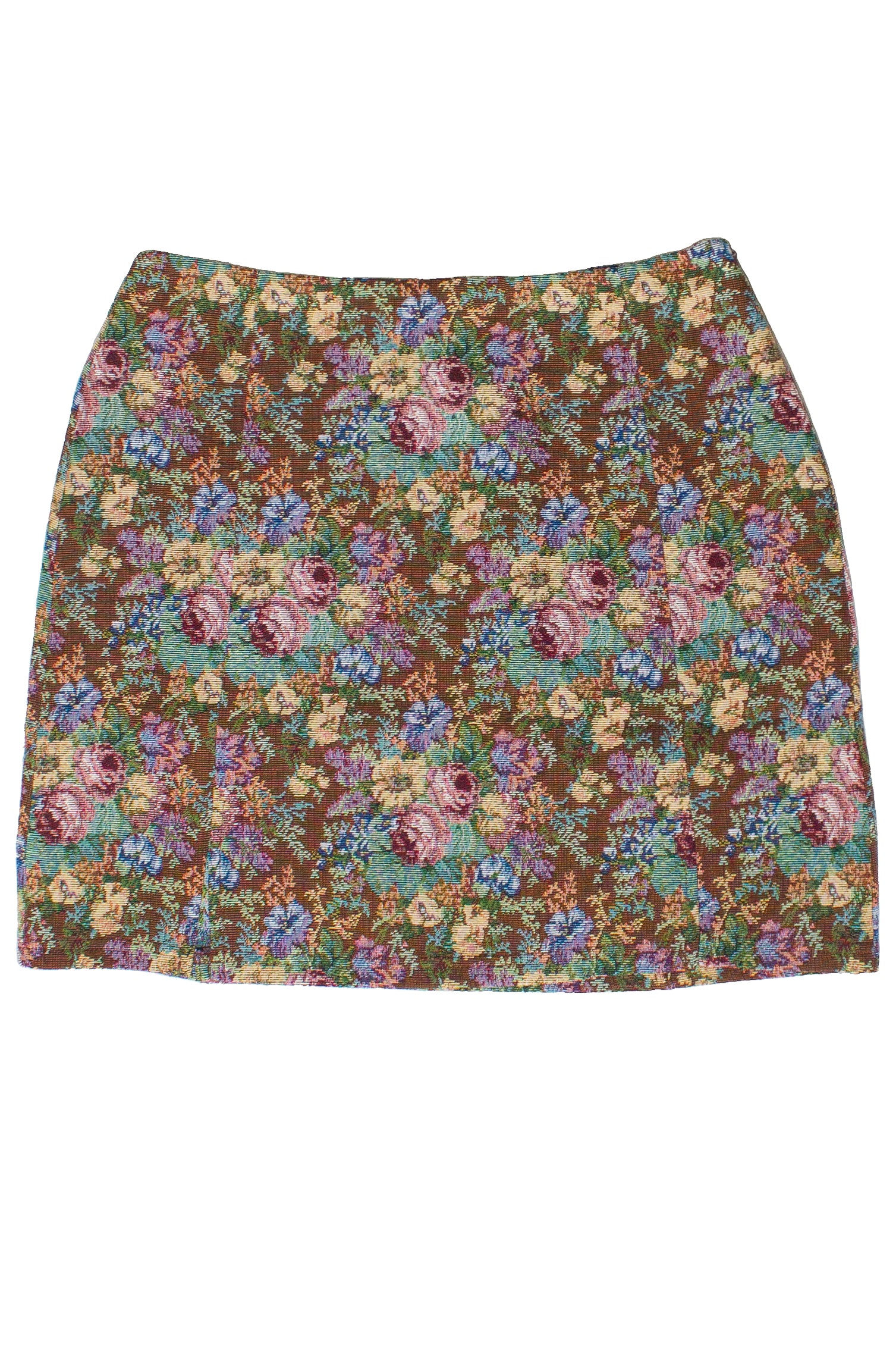 Floral Tapestry Mini Skirt