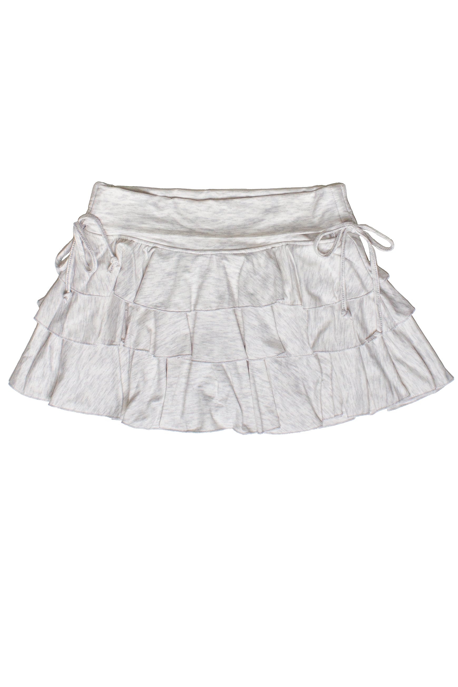 Drawstring Ruched Tiered Mini Skort
