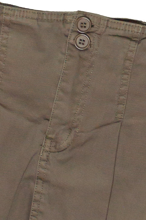 Cotton Twill Bubble Hem Mini Skirt