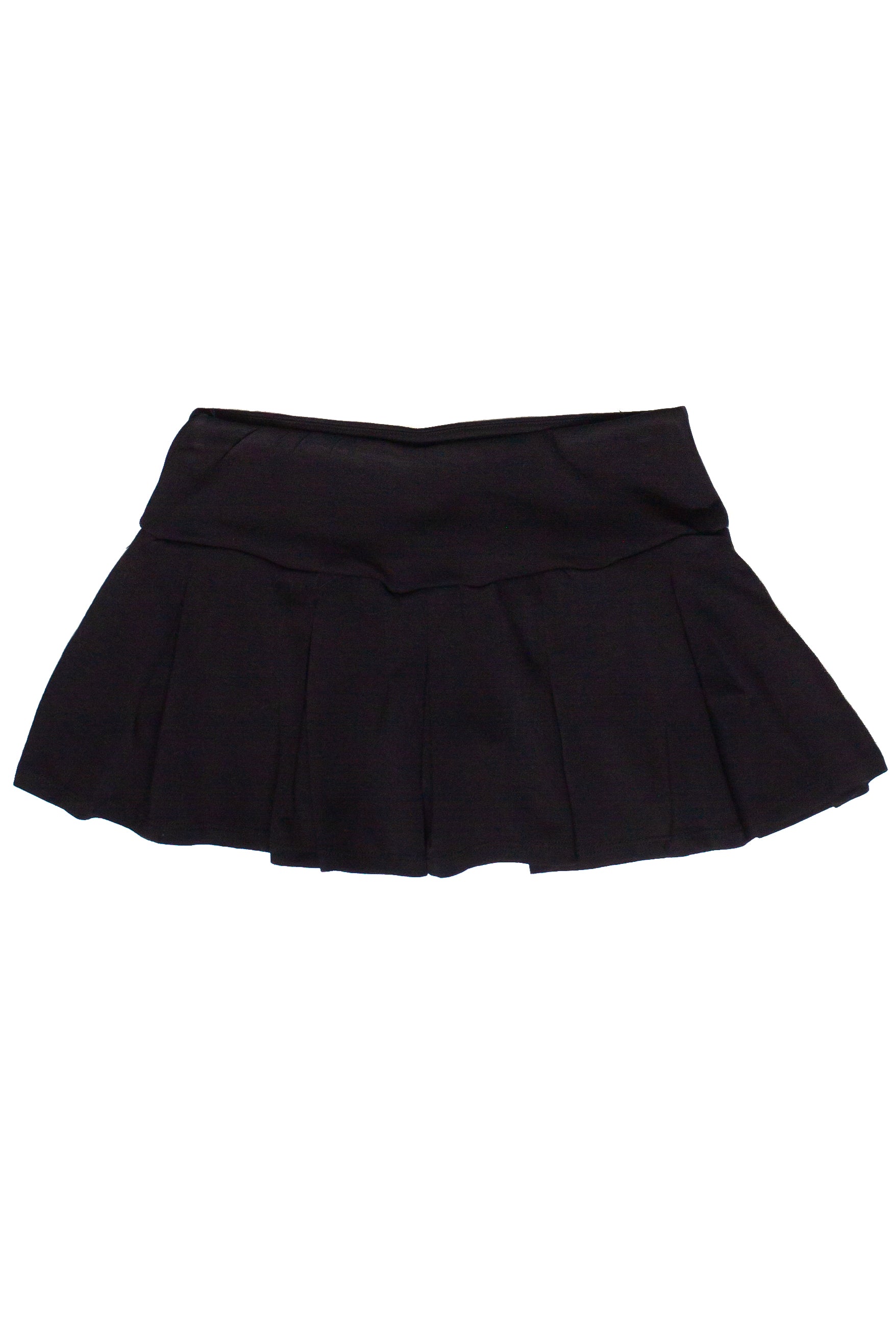 Pleated Mini Skort - Black