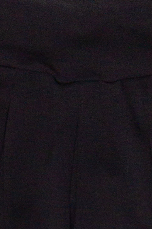 Pleated Mini Skort - Black