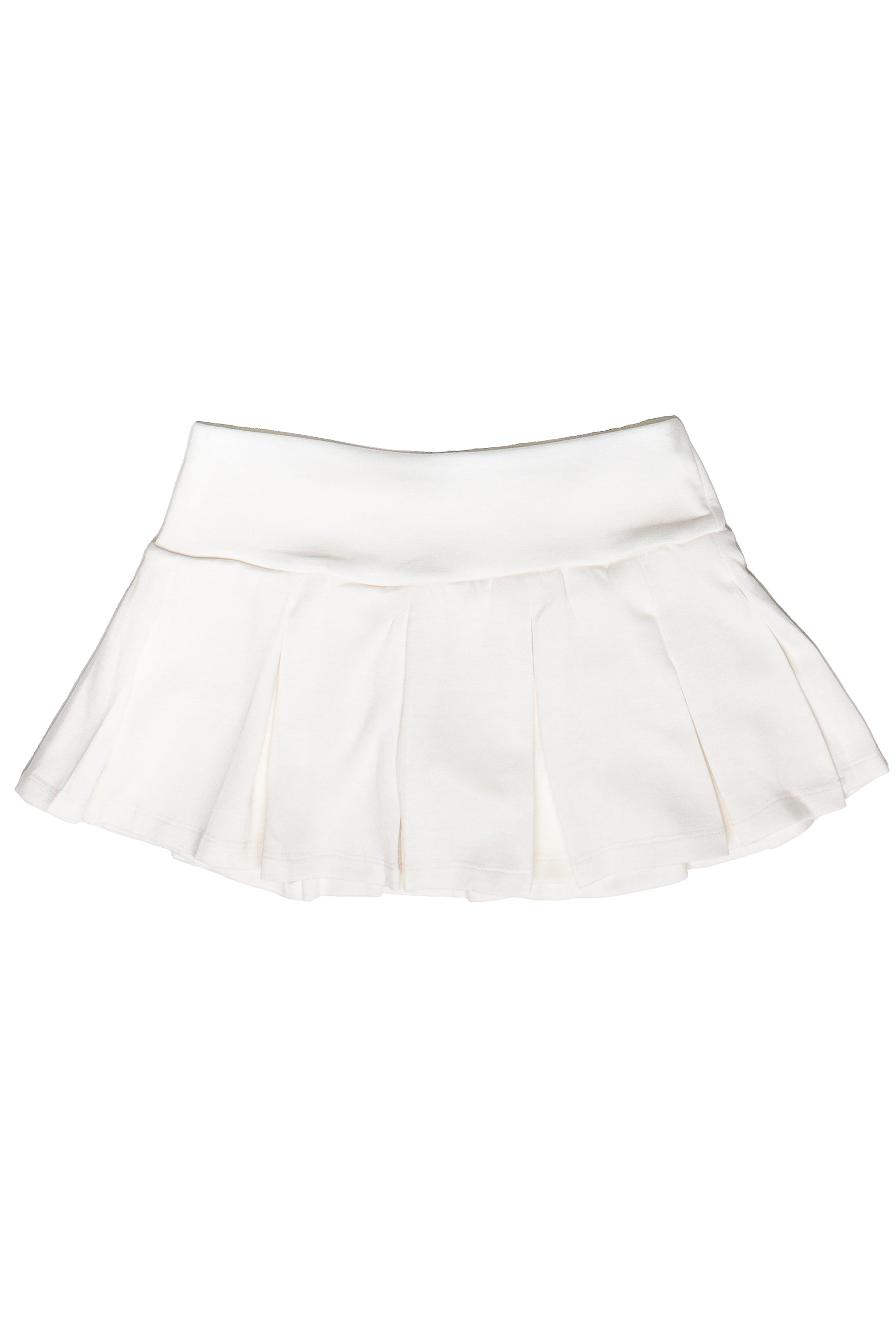Pleated Mini Skort - White