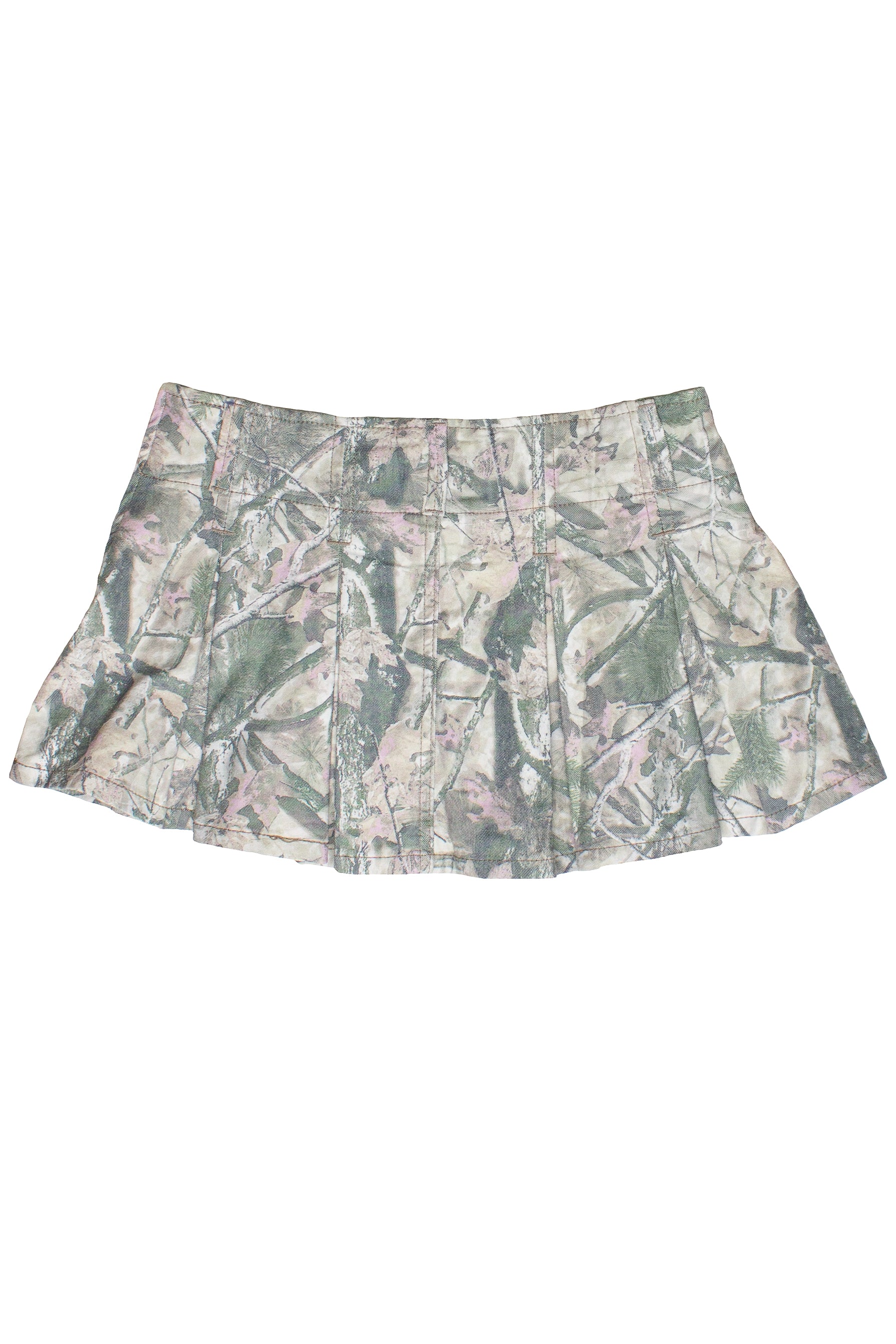 Low Rise Belted Mini Skort - Woodland