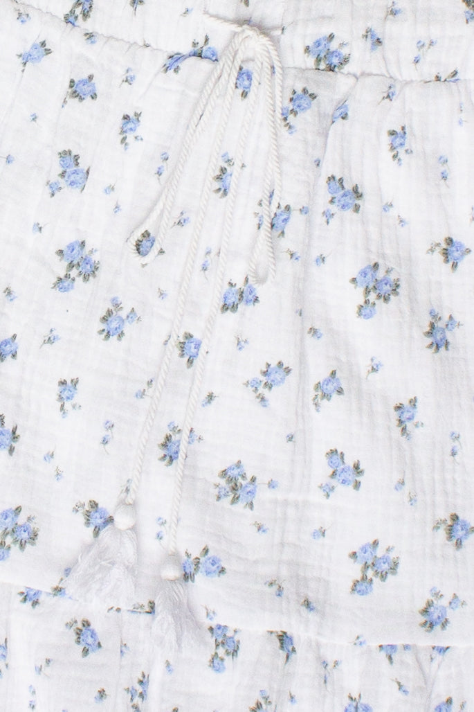 Gauze Tiered Maxi Skirt - Ditsy Floral