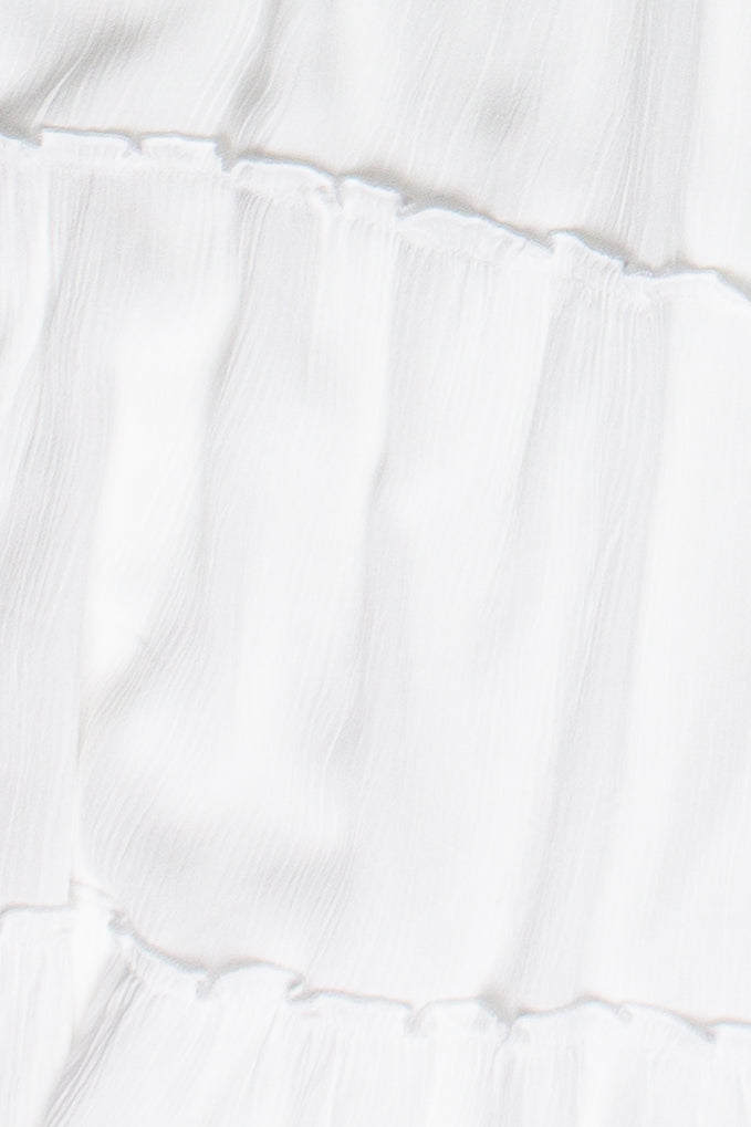 Fish Charm Beaded Tie Tiered Maxi Skirt