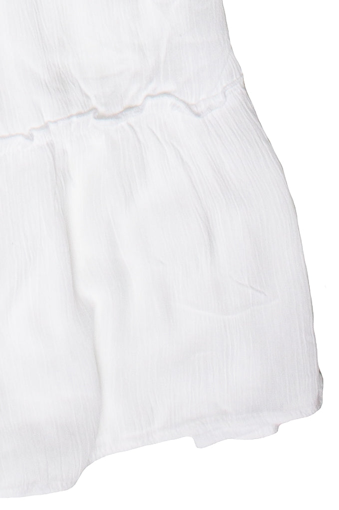 Fish Charm Beaded Tie Tiered Maxi Skirt