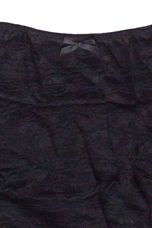 Asymmetrical Lace Ruffle Skort - Black