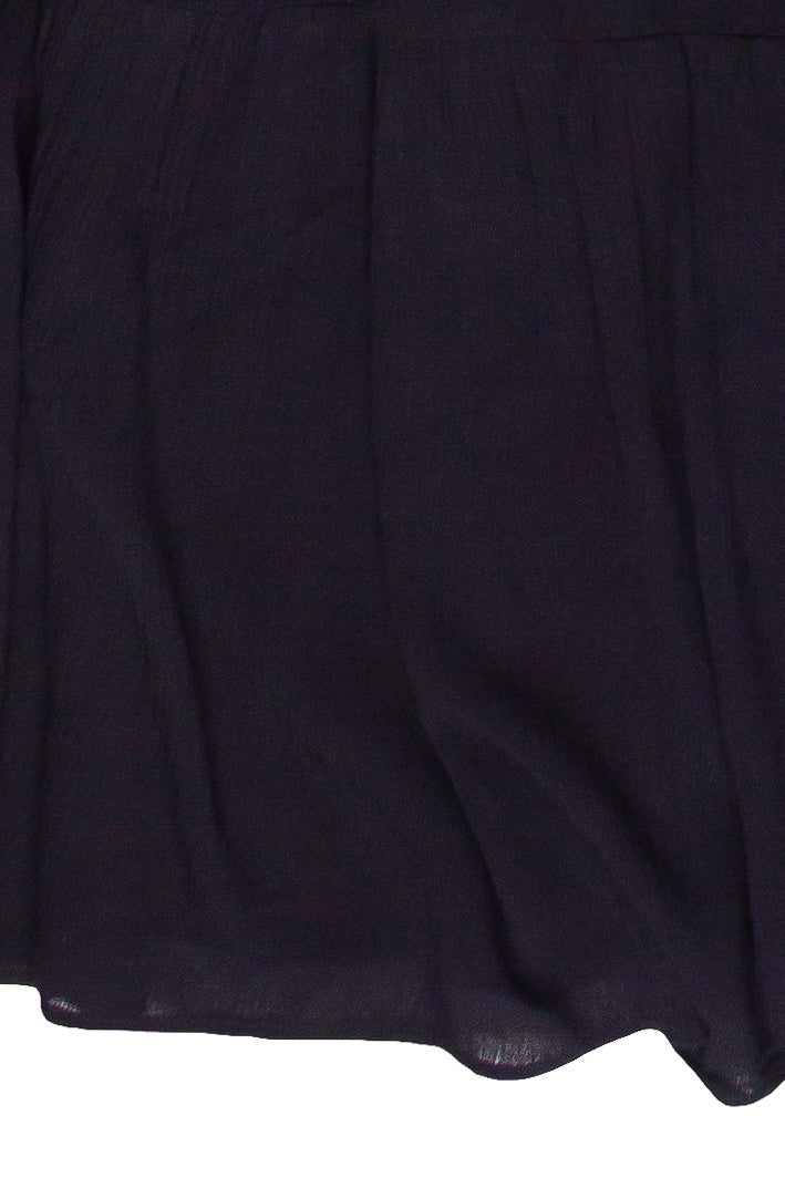 Stone Chain Belt Gauze Maxi Skirt - Black