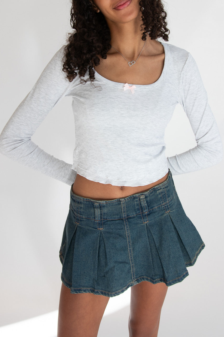 Skort in Medium Wash