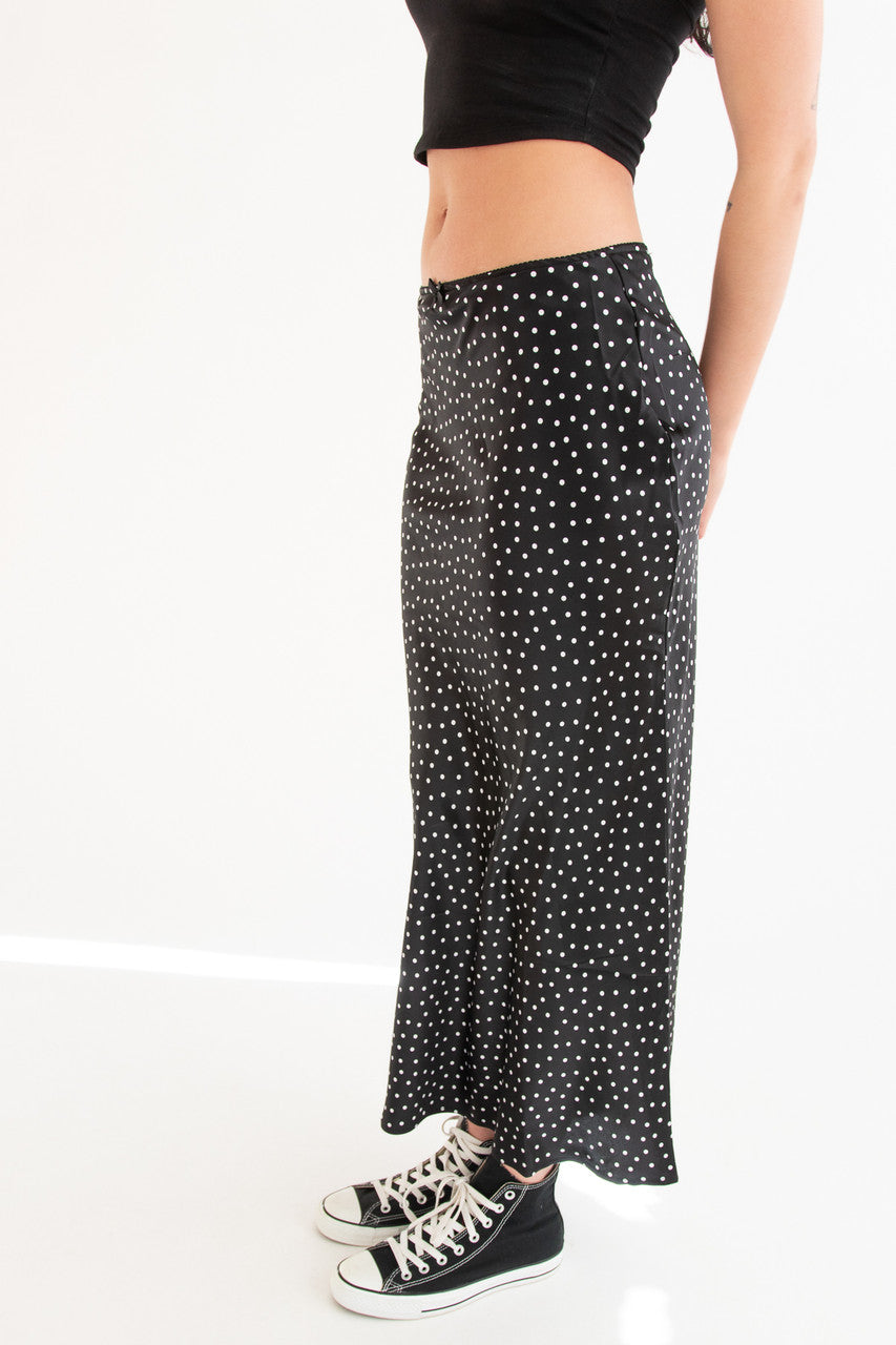 Patterned Satin Slip Skirt