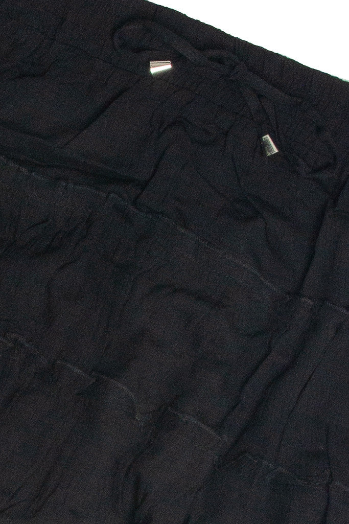 Black Ruffle Tiered Mini Skirt