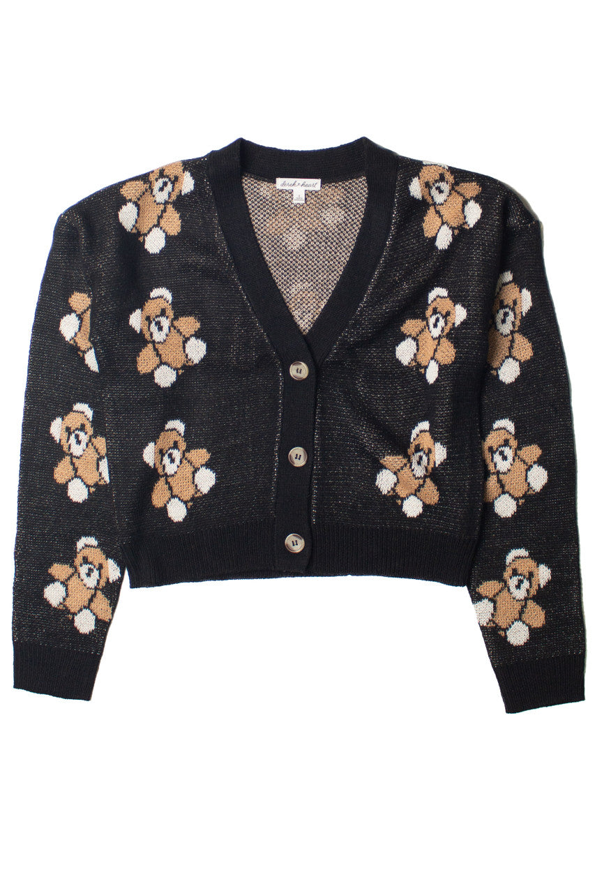 Black Teddy Bear Cardigan