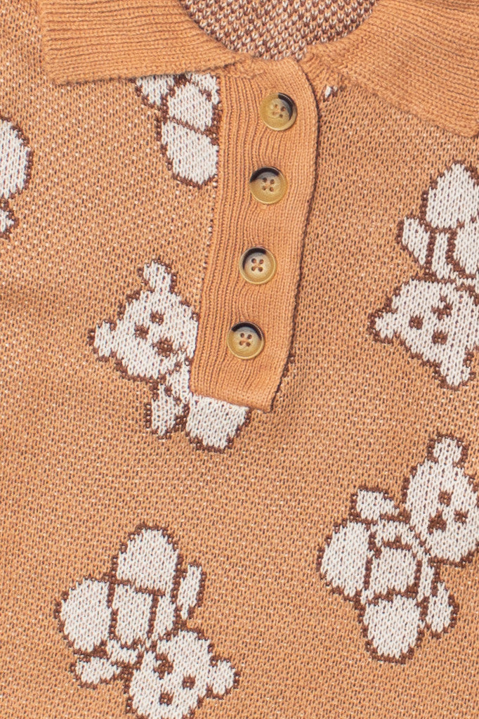 Teddy Bear Henley Sweater