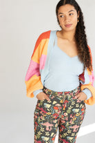 Colorblock Open Cardigan