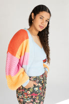 Colorblock Open Cardigan