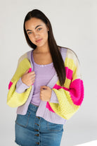 Colorblock Open Cardigan