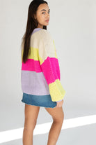 Colorblock Open Cardigan
