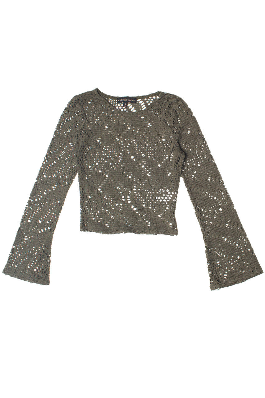 Bell Sleeve Crochet Top