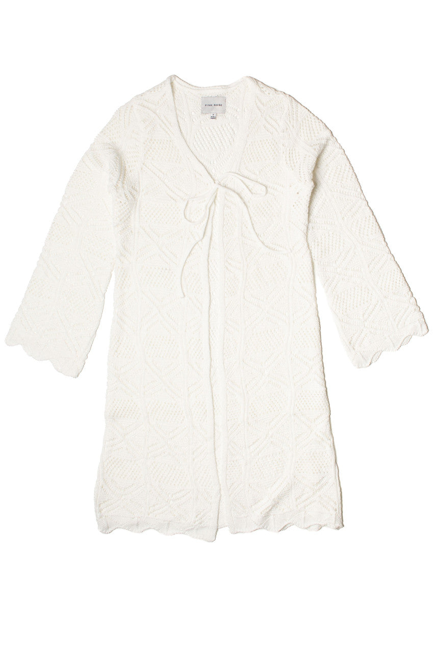 Pointelle Duster Cardigan
