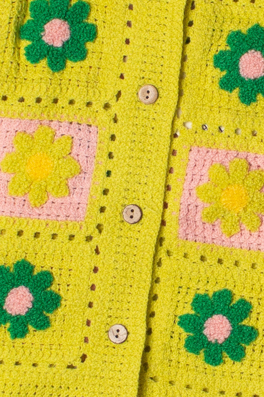 Flower Crochet Cardigan