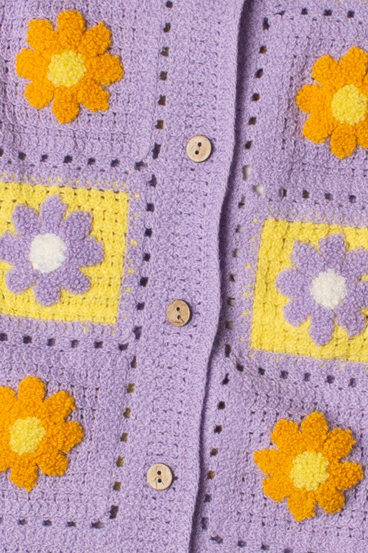 Flower Crochet Cardigan
