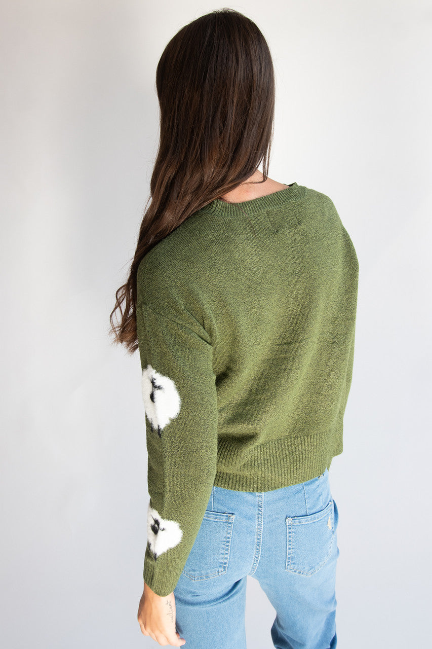 Animal Sleeve Sweater