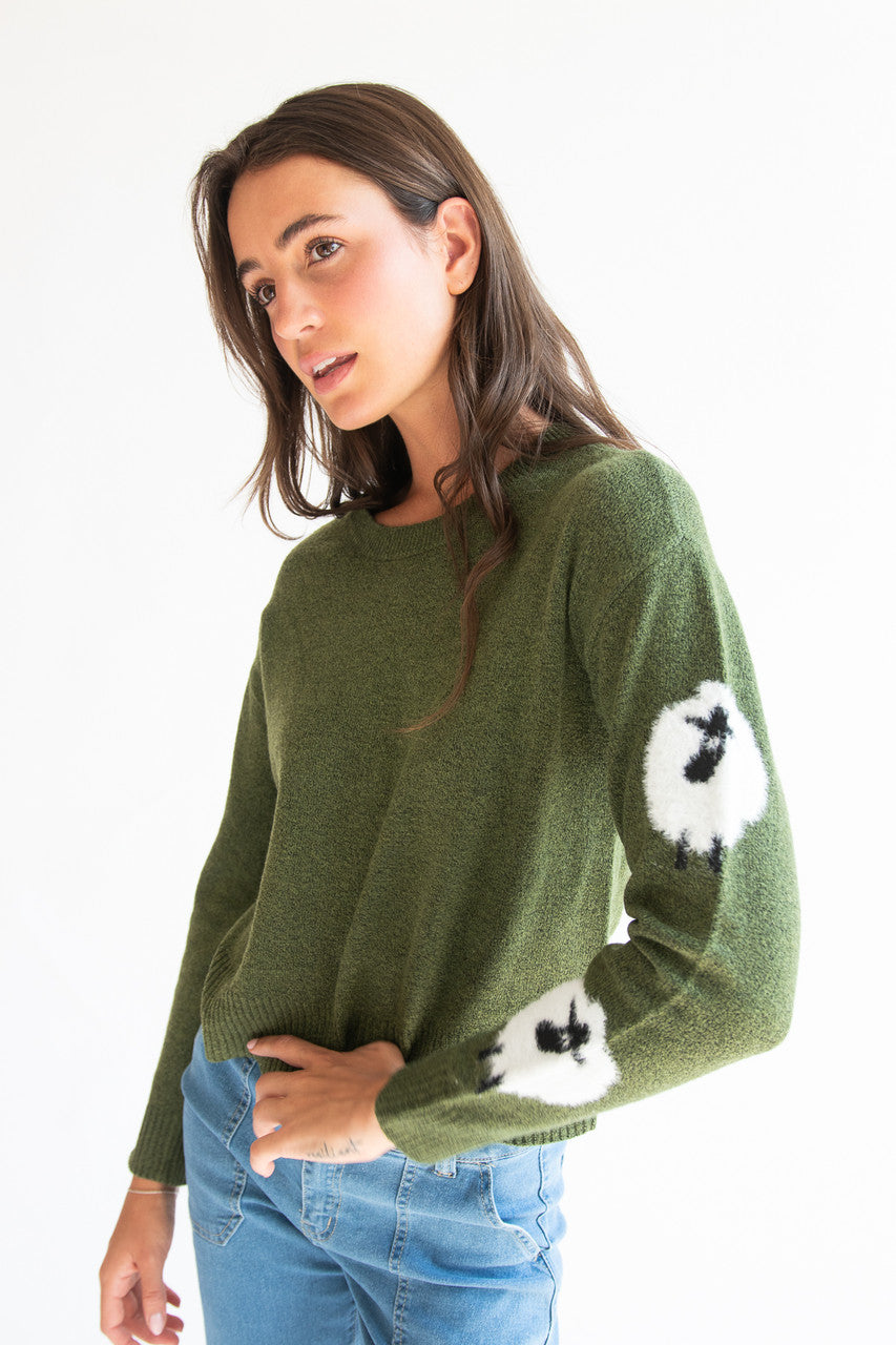 Animal Sleeve Sweater