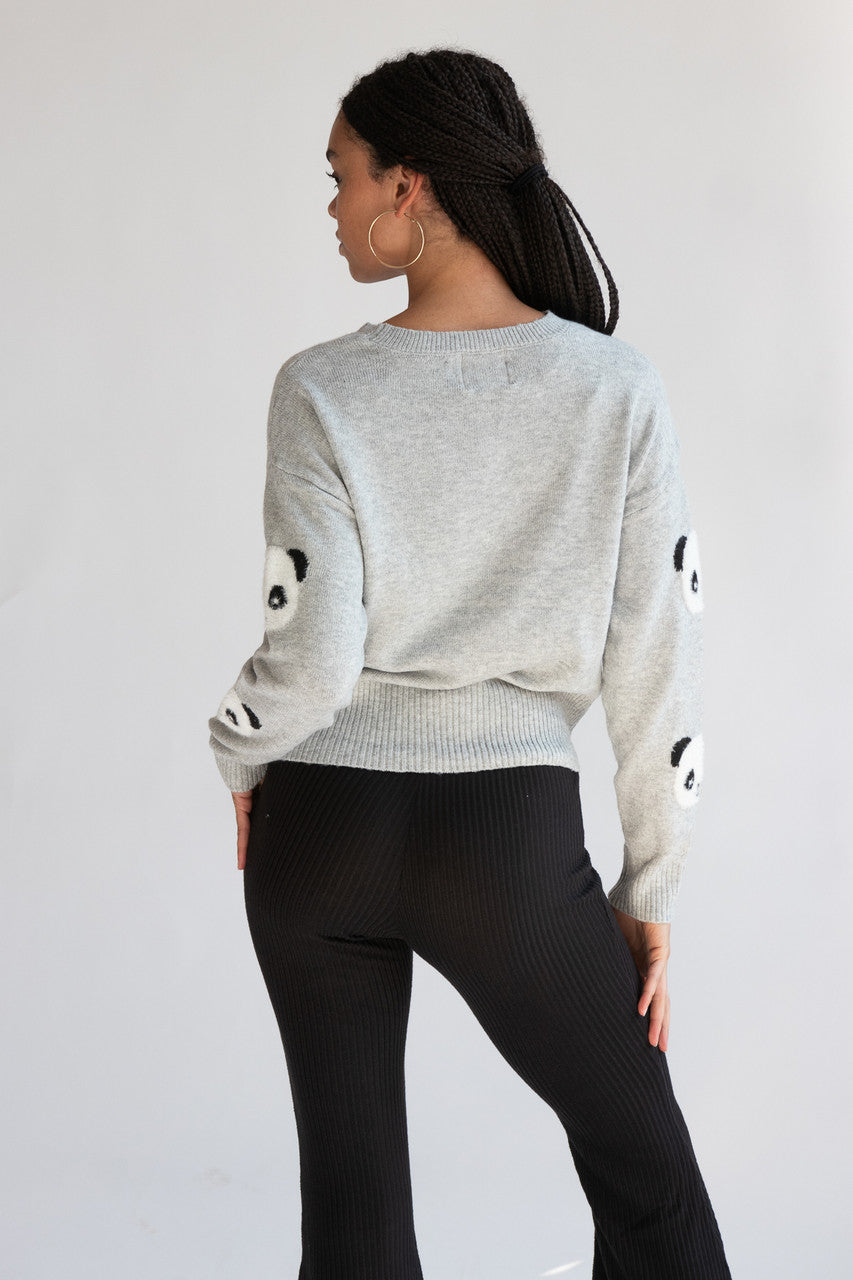 Animal Sleeve Sweater