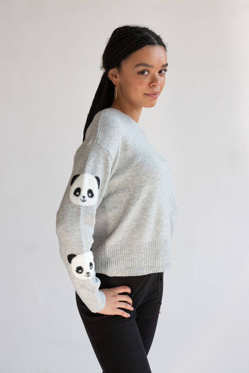 Animal Sleeve Sweater
