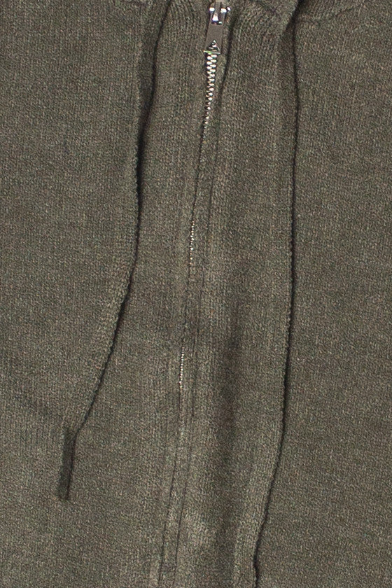Crop Zip Up Hoodie Sweater