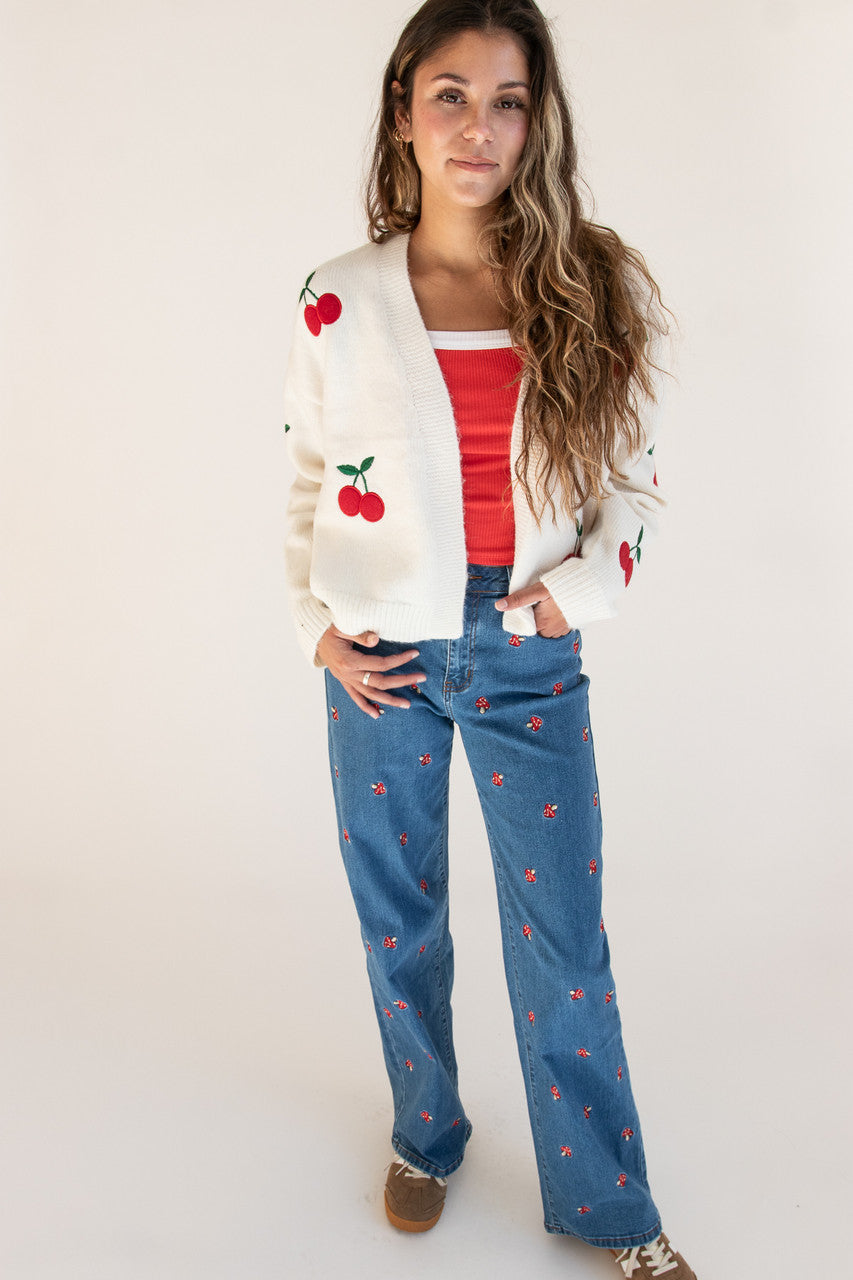 Cherry Patch Open Cardigan