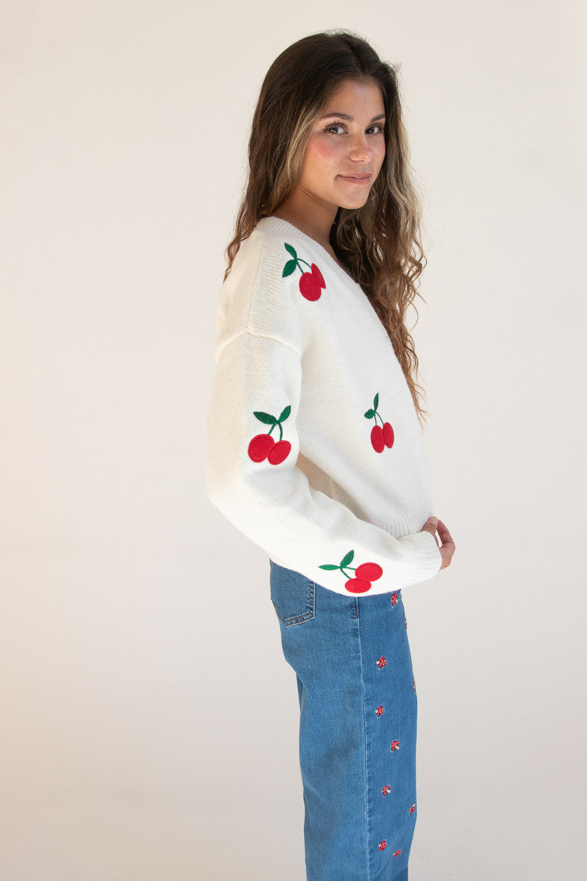 Cherry Patch Open Cardigan