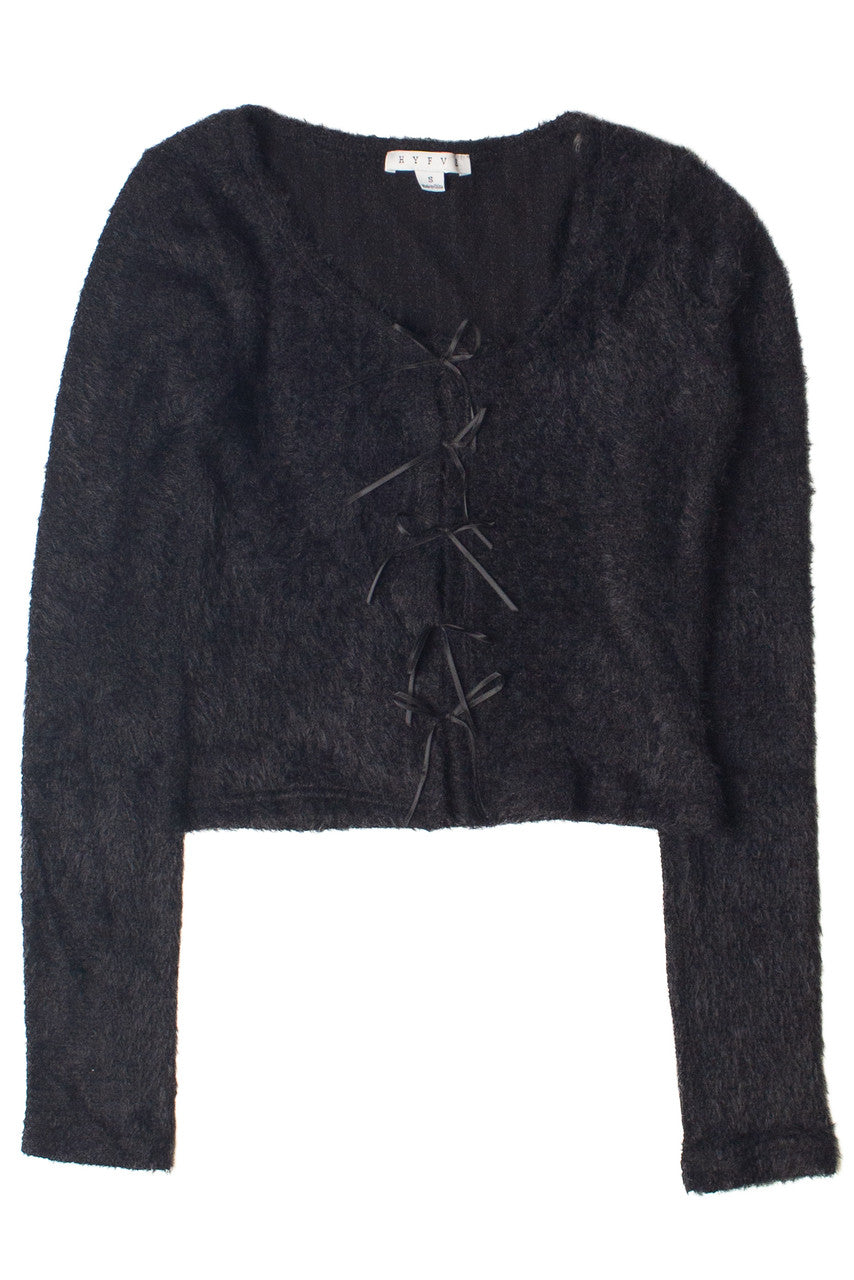 Bow Front Eyelash Cardigan