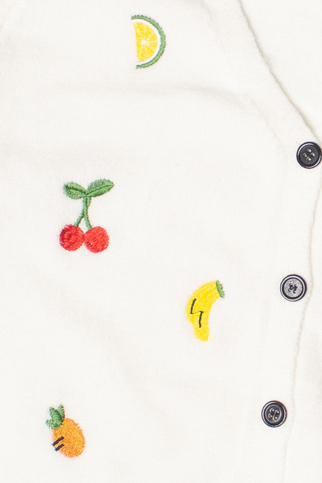 Fruit Bowl Embroidered Cardigan