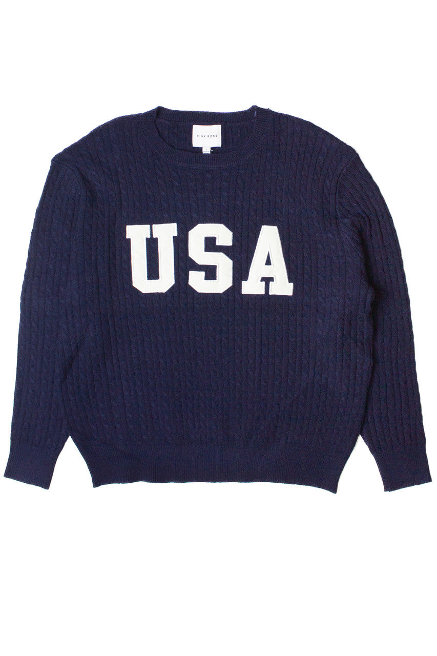 Cable Knit USA Sweater