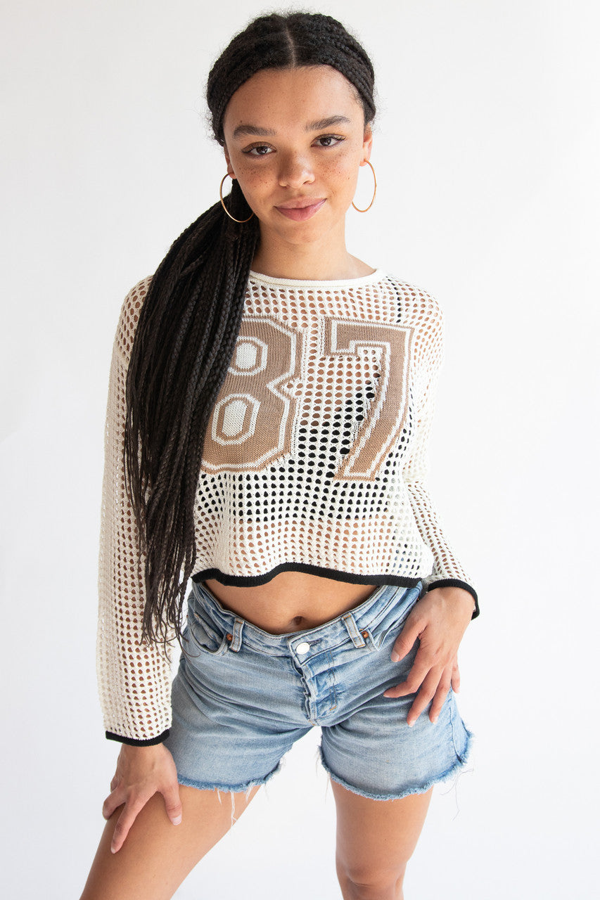 Knit Mesh Stitch 87 Sweater