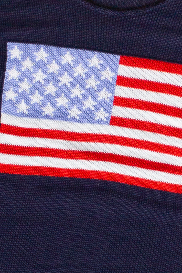 USA Knit Sweater - Navy