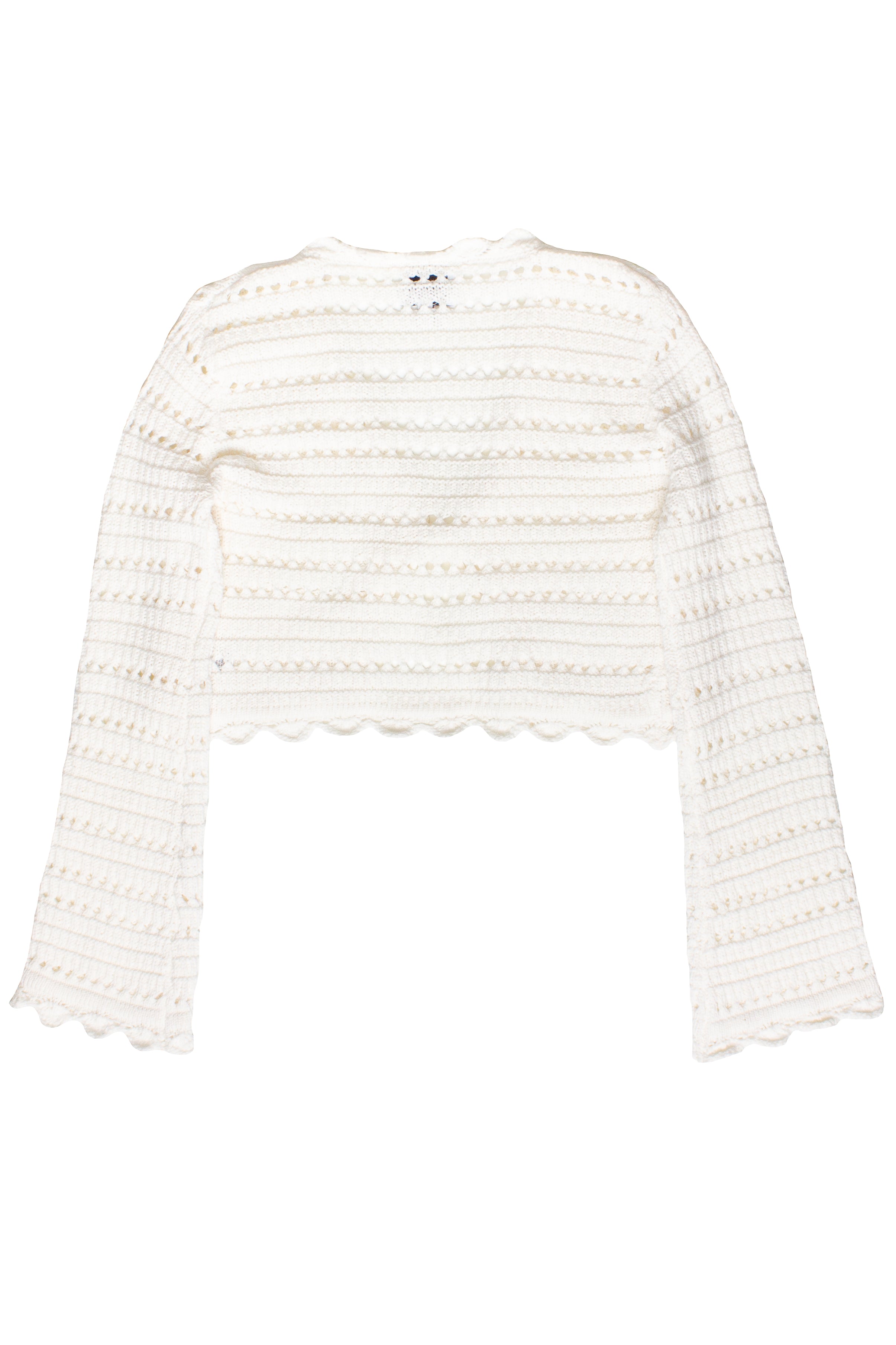 Open Knit Tie Front Cardigan