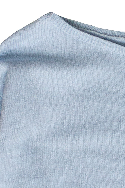 Lightweight Boat Neck Sweater - Light Blue