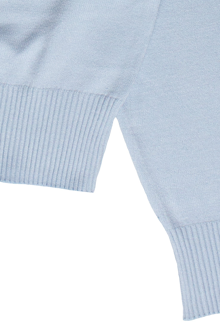 Lightweight Boat Neck Sweater - Light Blue