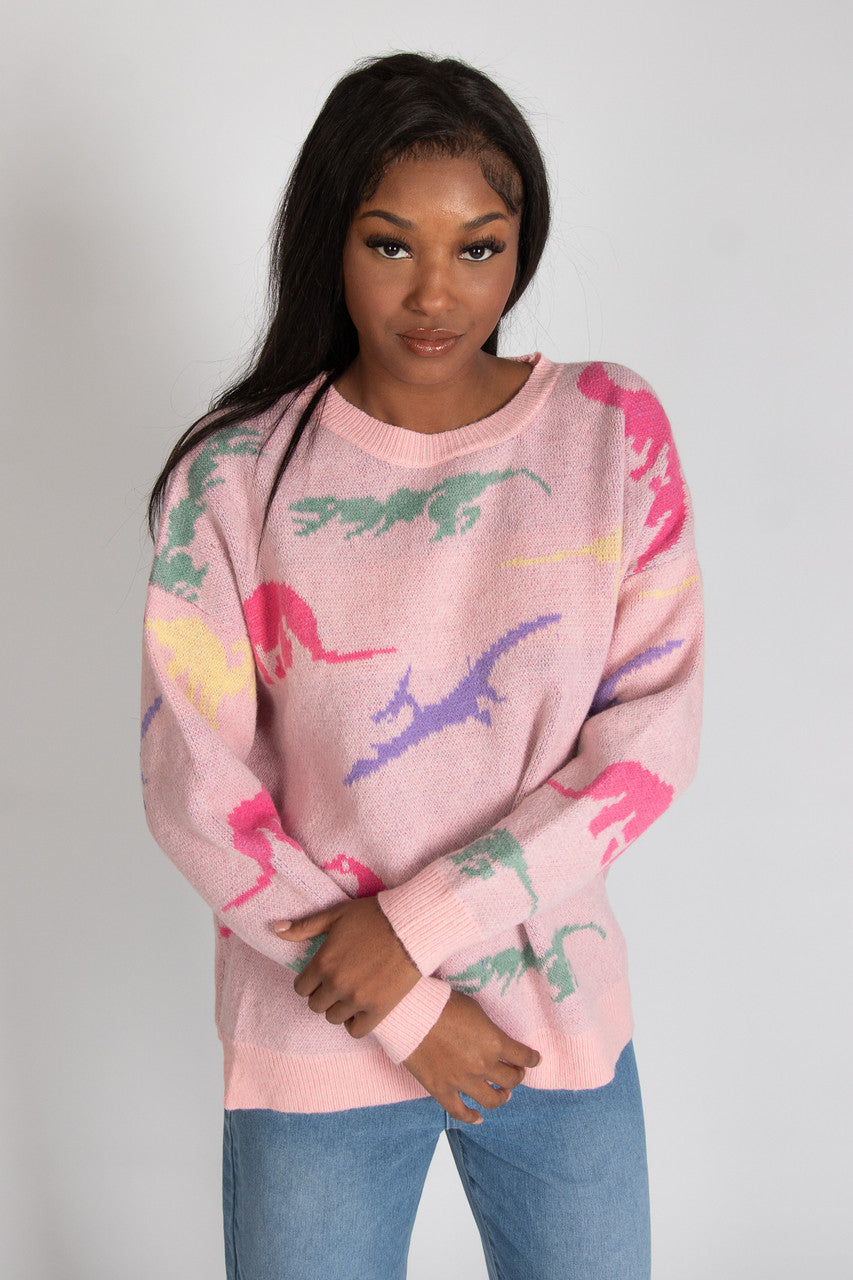 Oversized Dinosaur Sweater