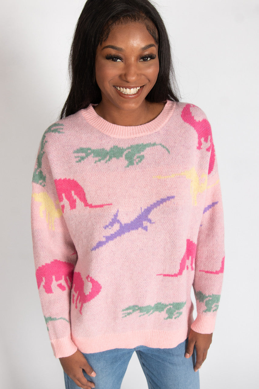 Oversized Dinosaur Sweater