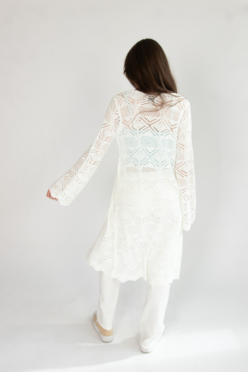Pointelle Duster Cardigan