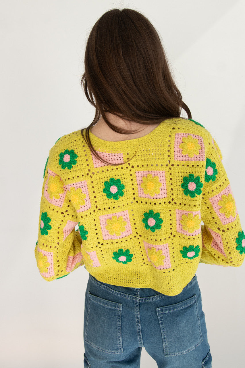 Flower Crochet Cardigan