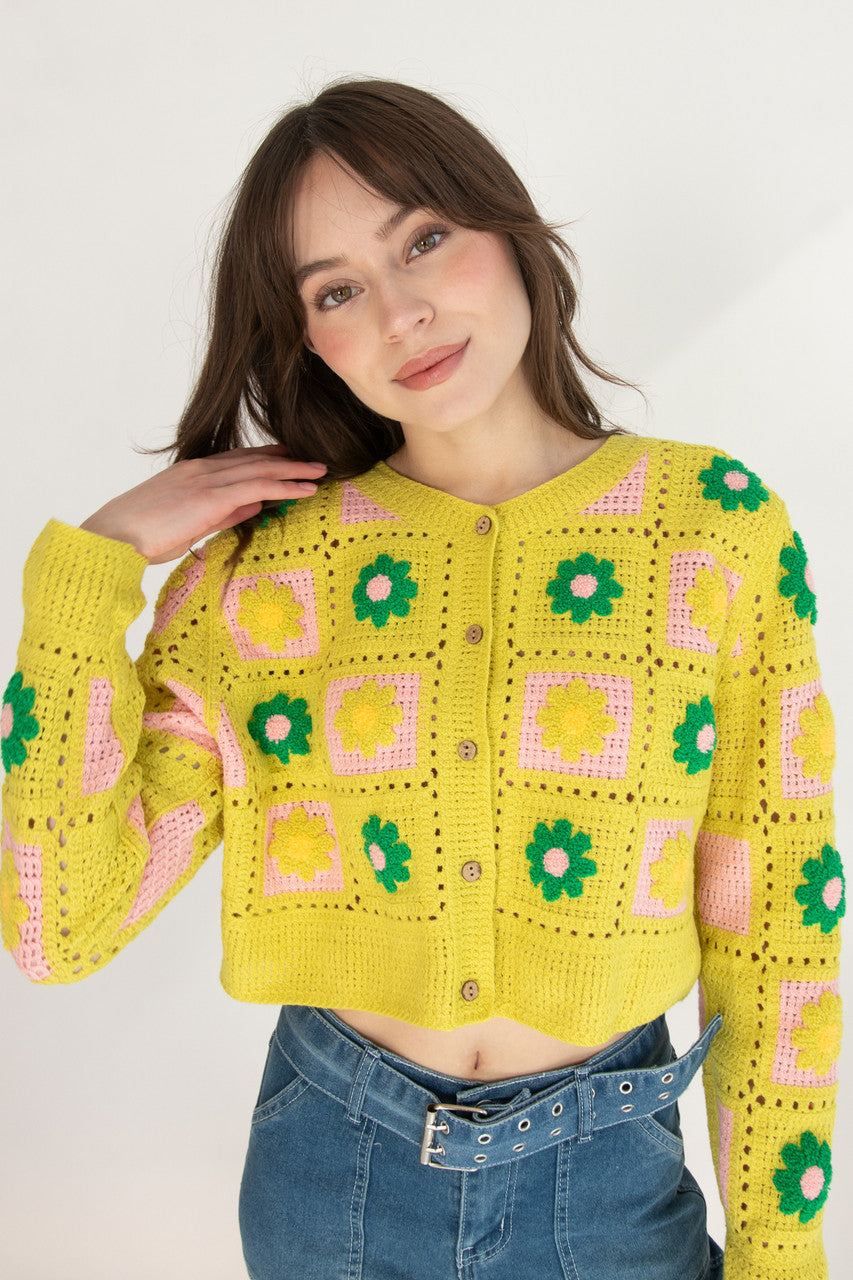 Flower Crochet Cardigan
