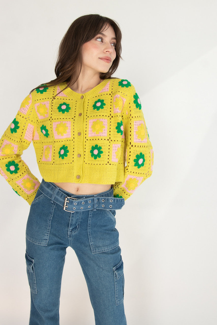 Flower Crochet Cardigan