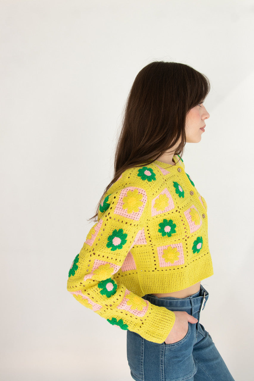 Flower Crochet Cardigan