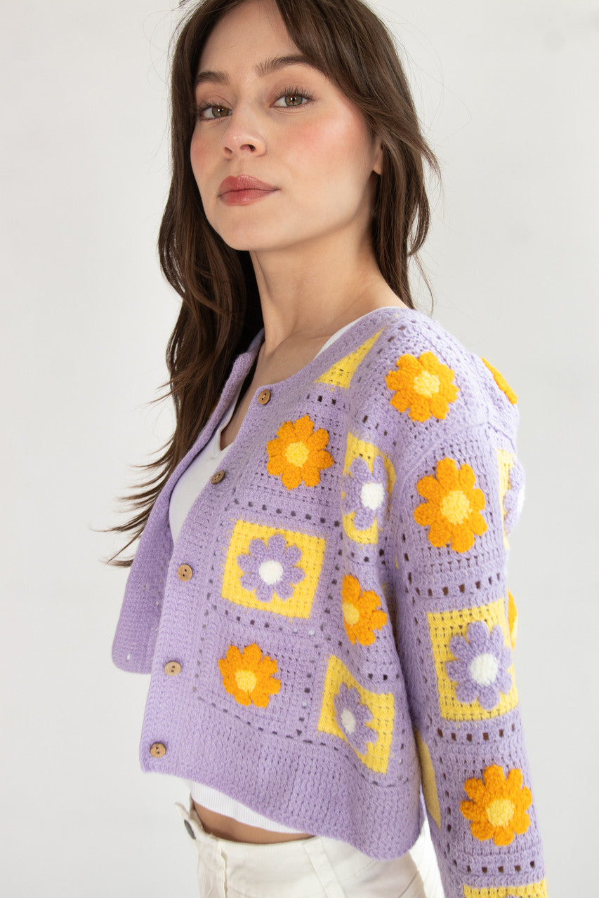 Flower Crochet Cardigan